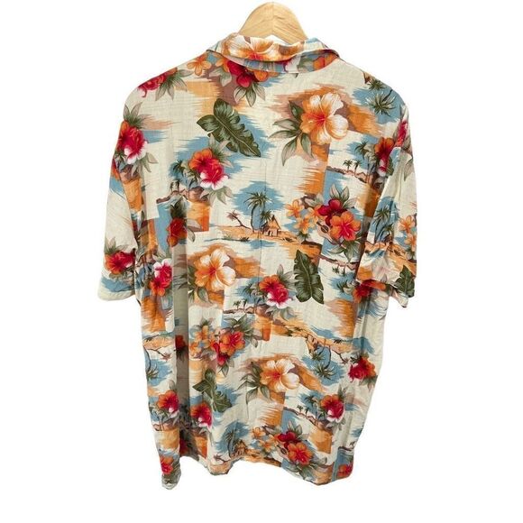 Hathaway Mens Button Down Shirt Tropical Hawaiian Classic Beach Multicolor XL - Picture 10 of 11